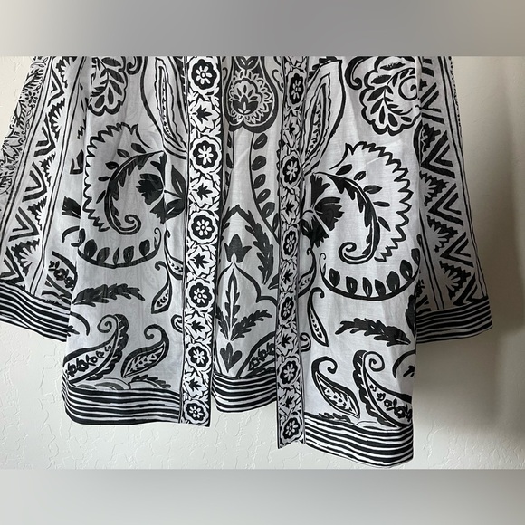 Chico’s Kimono in Black/White Pattern| Cotton-Silk Blend, Size 2/Large••• - Picture 4 of 10